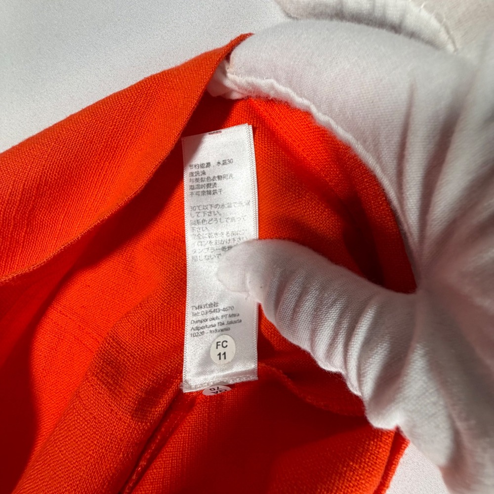 Topshop Mini Skirt Women 4 Orange A-Line Cotton Pocket Mod Summer Moto Y2K Retro - Picture 10 of 10